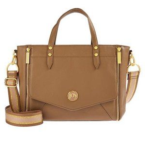 JOY Chic Leather Satchel Handbag Plus RFID Tech & Anti-Microbial NEW